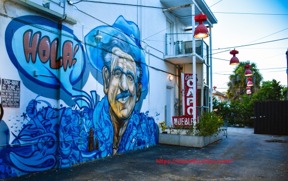 Little Havana Street Portrait Graffiti - "Hola!!!"